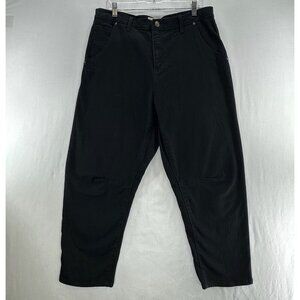 Farmers Market Tapered Jeans Womens 16 High Rise Stretch Denim Zip Button Black
